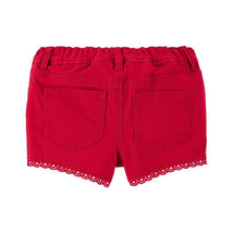 Carters - Baby Girl Eyelet Twill Shorts, Red Image 2