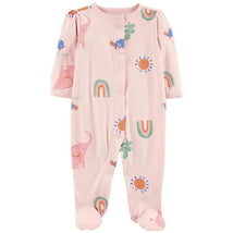 Carters - Baby Girl Graphic Snap-Up Cotton Sleep & Play, Pink Image 1