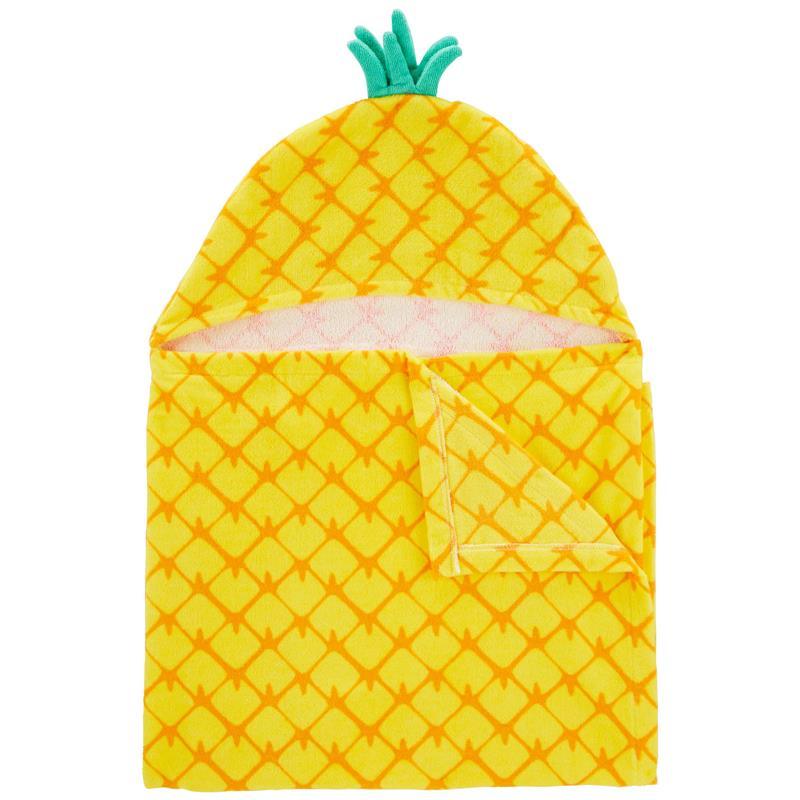 Carters - Baby Girl Pineapple Hooded Towel, Yellow Image 1