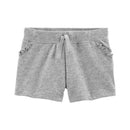 Carters - Baby Girl Grey Pull-On French Terry Shorts Image 1