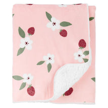 Carters - Baby Girl Strawberry Plush Blanket, Pink Image 1
