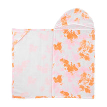 Carters - Baby Girl Tie Dye Hooded Towel, Pink/Orange Image 2