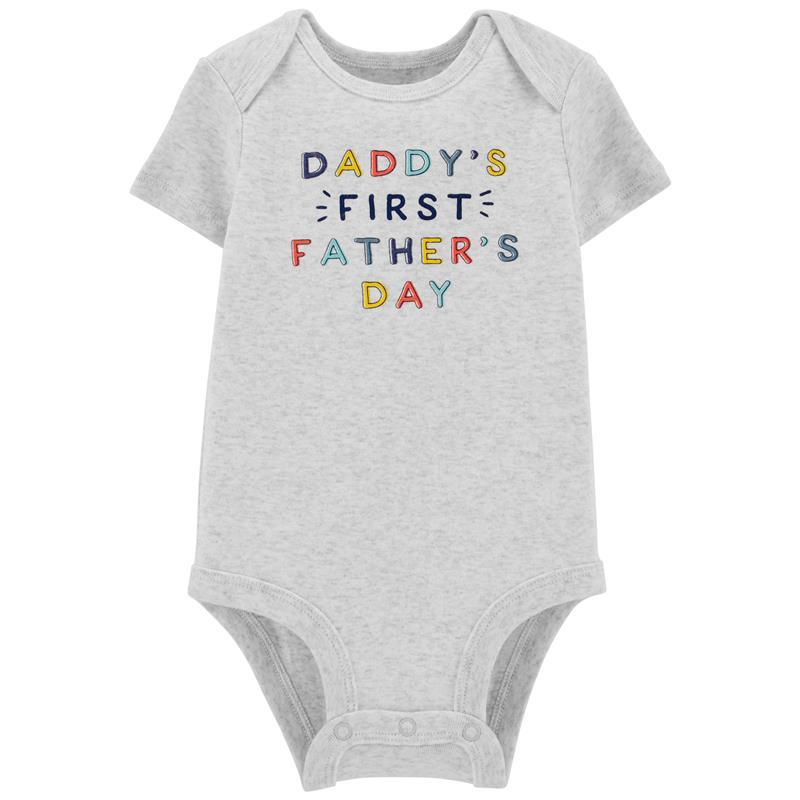 Carters - Baby Neutral Father's Day Original Bodysuit, Grey Image 1
