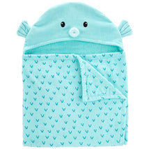 Carters - Baby Neutral Fish Hooded Towel, Blue Image 1