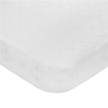 Carter's Cotton Fitted Quilted Crib Pad, White Image 1