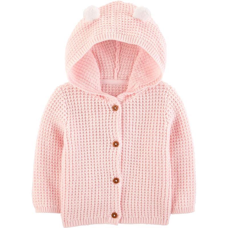 Carter's Hooded Neck Long Sleeve Cardigan Pink Image 1