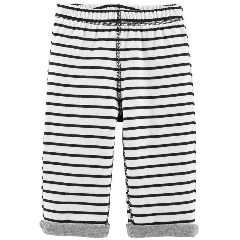 Carter's Striped Reversible Pull-On Pants - Ivory Image 1