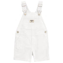 Carters -Toddler Neutral Twill Eyelet Overalls, White Image 1