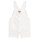 Carters -Toddler Neutral Twill Eyelet Overalls, White Image 2