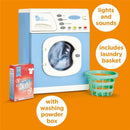 Casdon - Blue Electronic Washer Machine Toy with Spinning Drum, Lights, and Sound Effects for Children Aged 3 plus Image 5