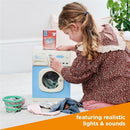 Casdon - Blue Electronic Washer Machine Toy with Spinning Drum, Lights, and Sound Effects for Children Aged 3 plus Image 7