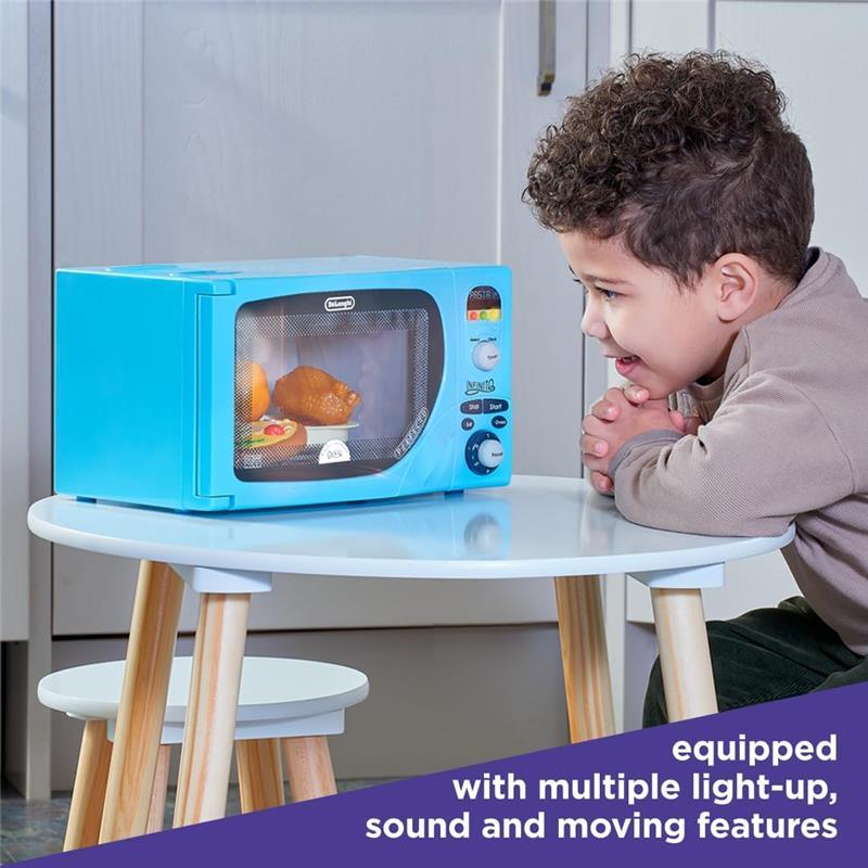 Casdon - DeLonghi Microwave Toy Replica for Children Aged 3 plus, With Flashing LED, Sounds and More, Blue  Image 3