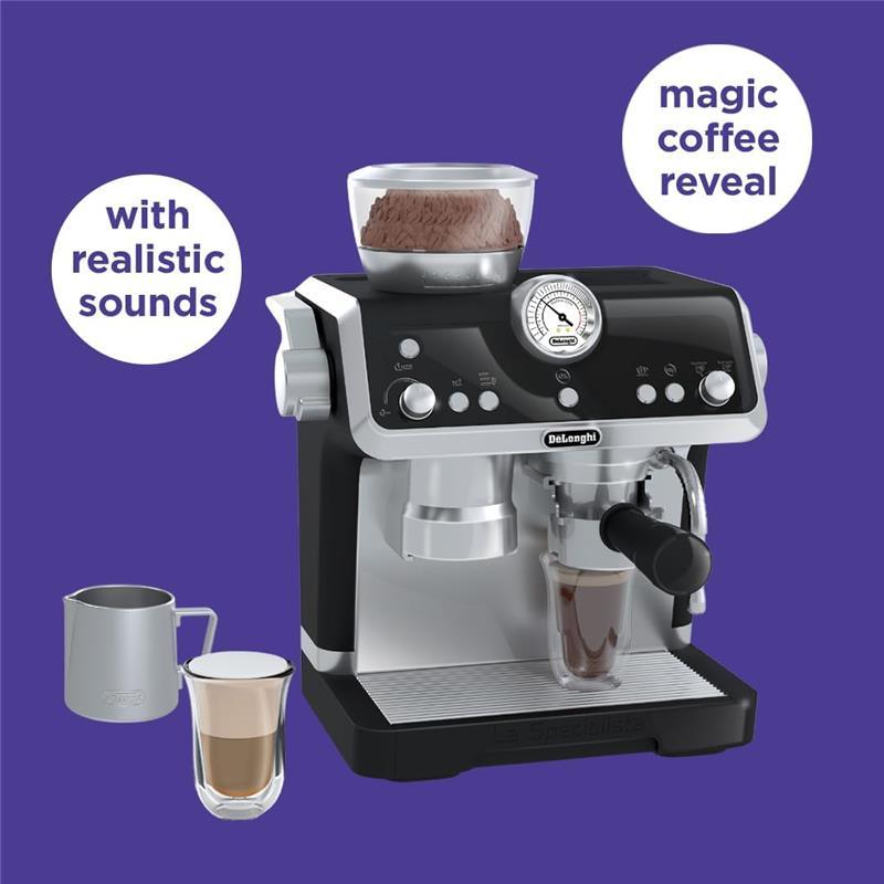 Casdon - DeLonghi Toys Barista Coffee Machine with Sounds and Magic Coffee Reveal, For Children Aged 3 plus Image 4
