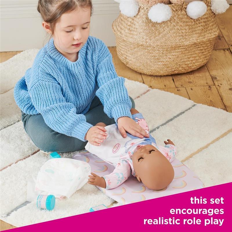 Casdon - Ultimate Care Kit for Dolls with Rainbow Cushioned Changing Mat, Nappy, Brush, Comb, and Containers - Ages 3 plus Image 4