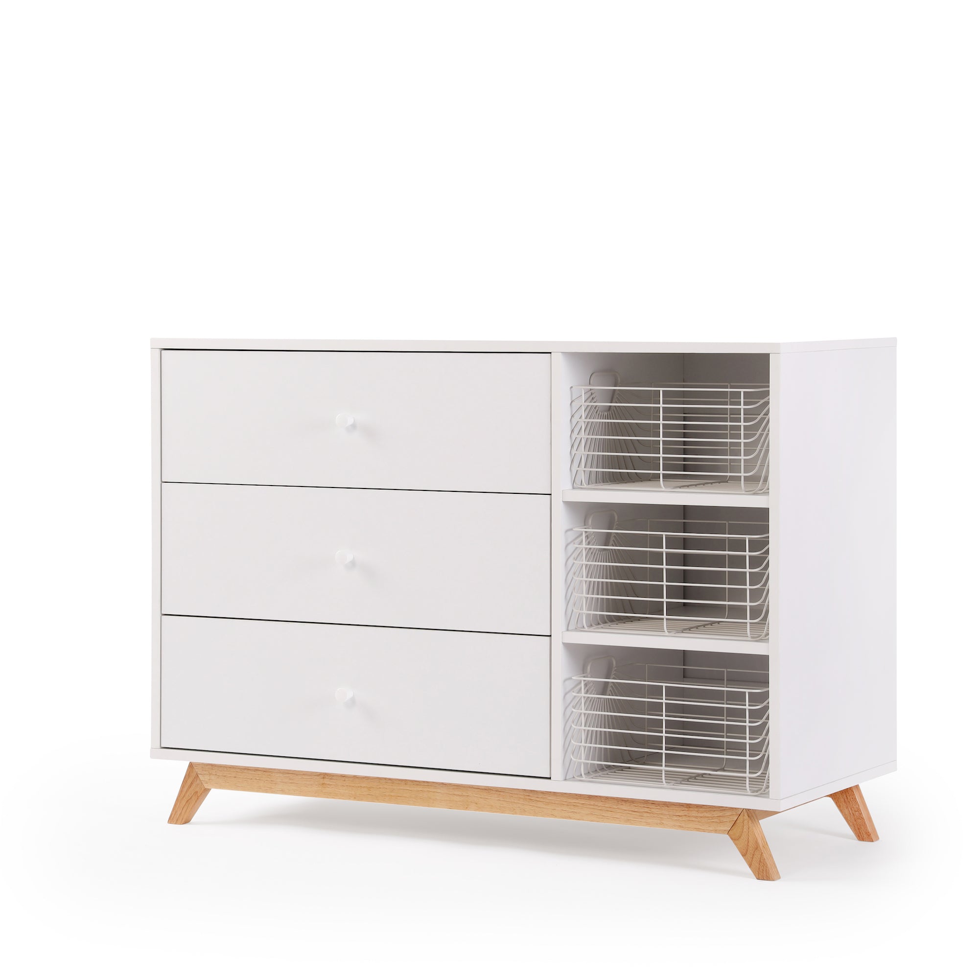 Central Park 3-Drawer, Two Shelf Nursery Dresser
