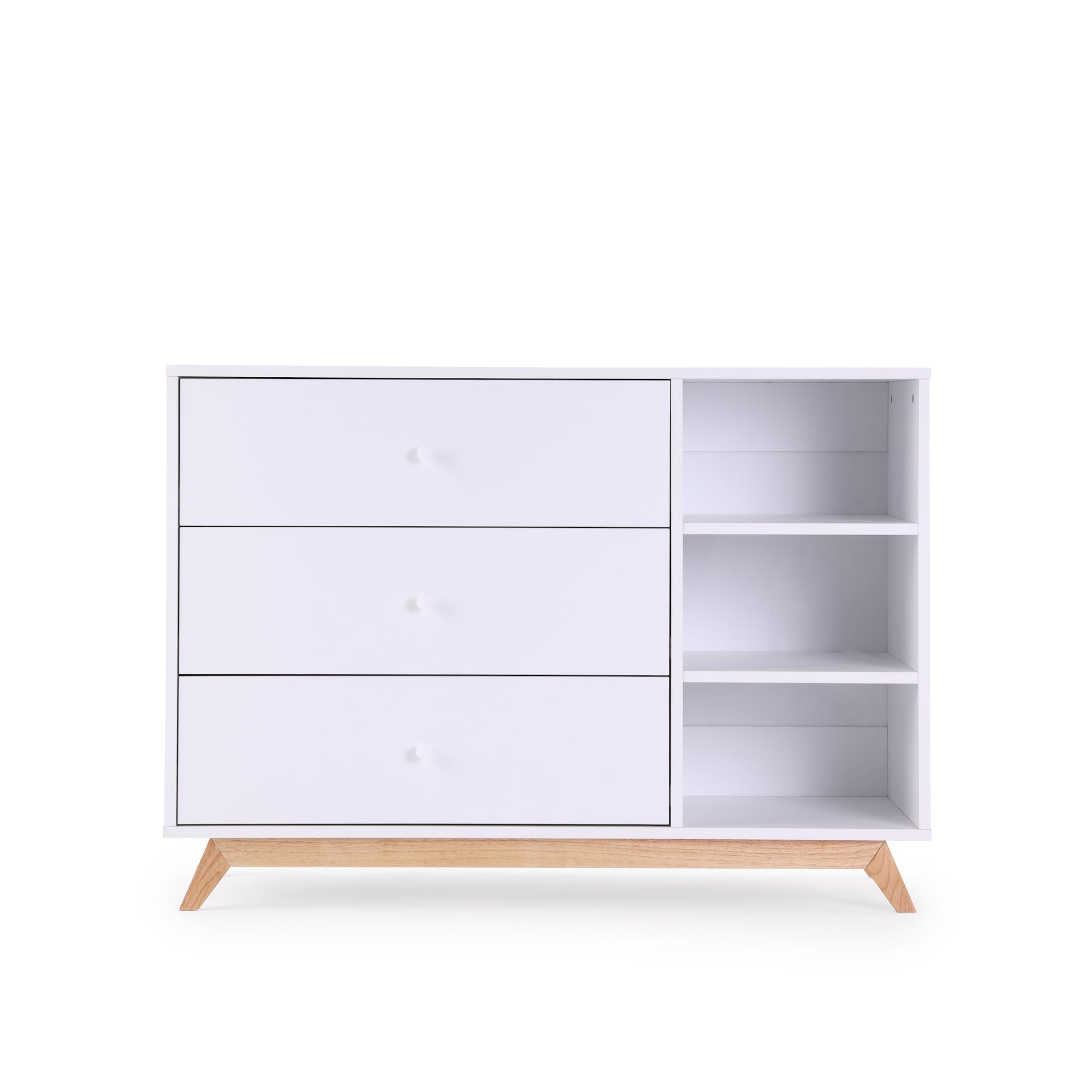 Central Park 3-Drawer, Two Shelf Nursery Dresser