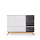 Central Park 3-Drawer, Two Shelf Nursery Dresser