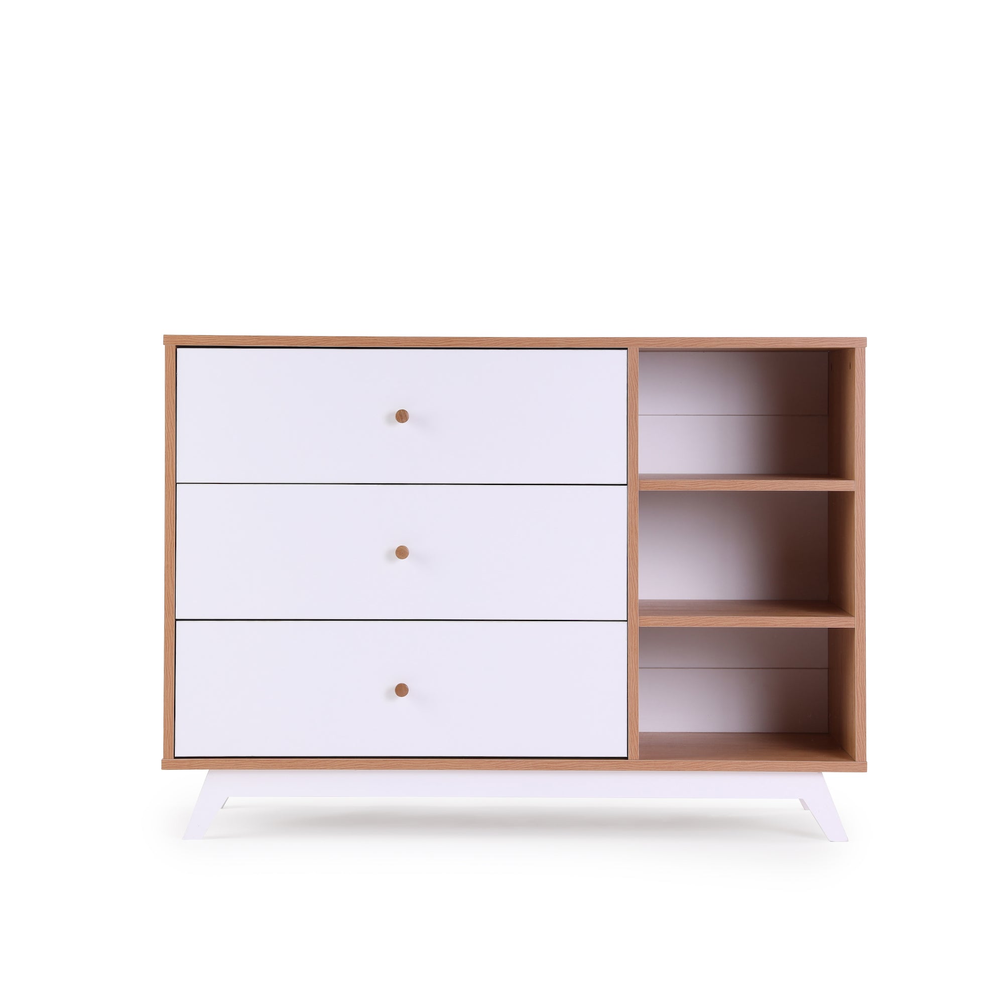 Central Park 3-Drawer, Two Shelf Nursery Dresser