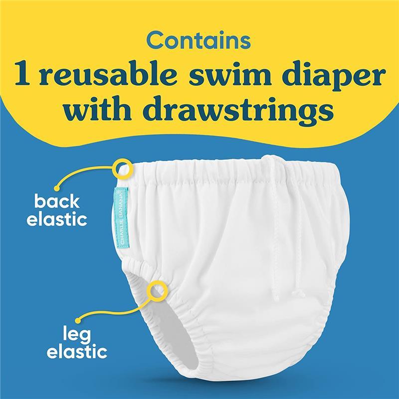 Charlie Banana - Construction Reusable Swim Diaper with Adjustable Drawstring Image 2
