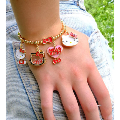 Charm It! - Gold Classic Hello Kitty Heart Charm Image 2