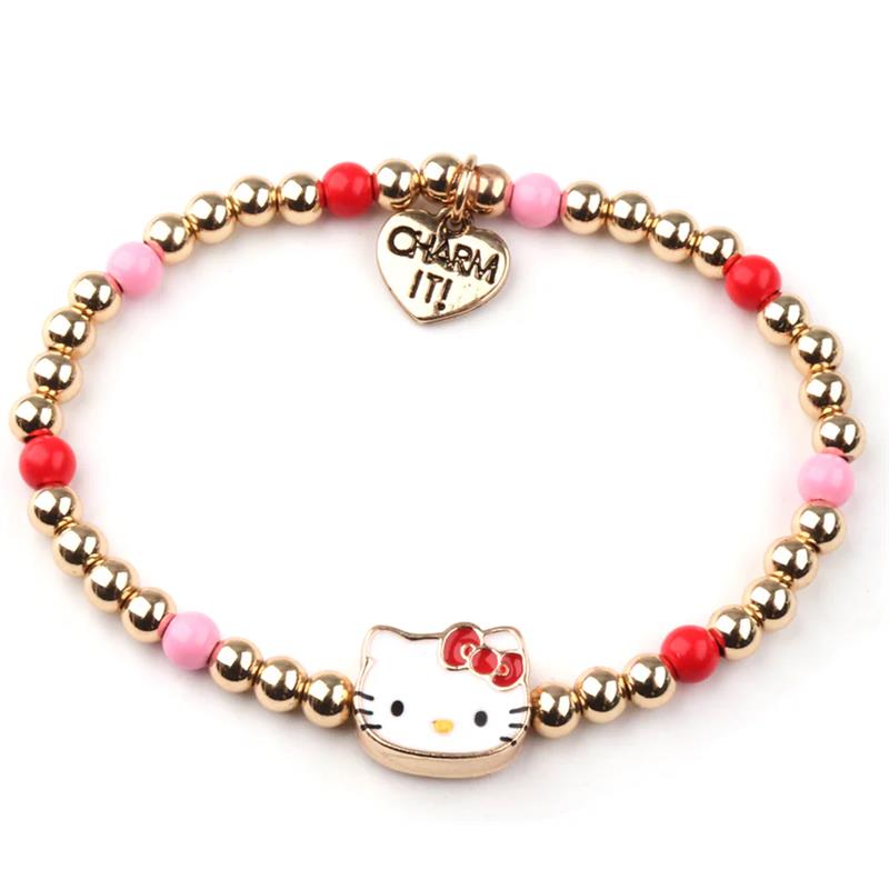 Charm It! - Gold Hello Kitty Stretch Bead Bracelet Image 1