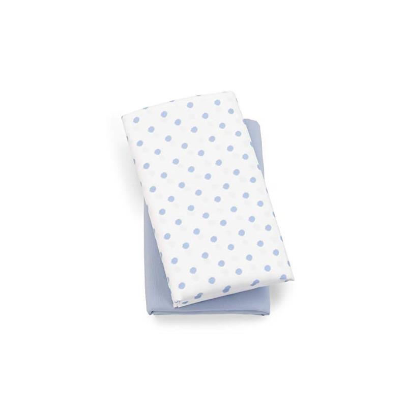 Chicco 2 Pack Lullaby Playard Sheets, Blue Dot Image 1