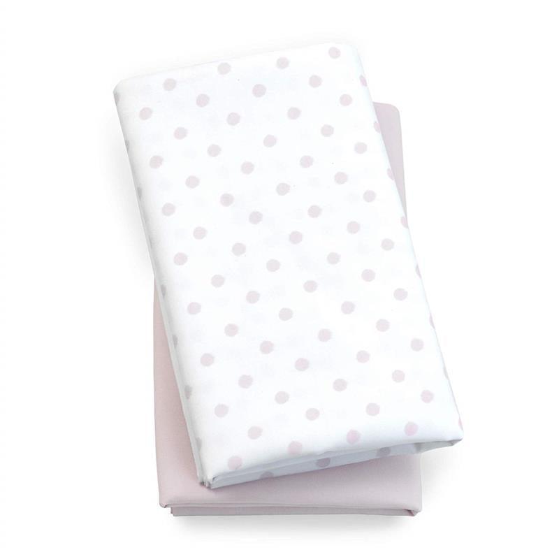 Chicco 2 Pack Lullaby Playard Sheets, Pink Dot Image 1