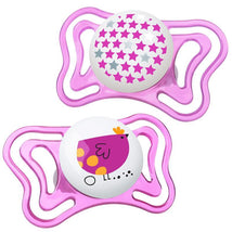 Chicco - 2 Pk Physioforma Light Day & Night Orthodontic Pacifier Pink, 16/24M Image 1