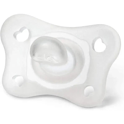 Chicco - 2 Pk Physioforma Silicone Mini Orthodontic Pacifier Clear, 0/2M Image 1