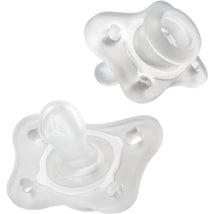Chicco - 2 Pk Physioforma Silicone Mini Orthodontic Pacifier Clear, 0/2M Image 2