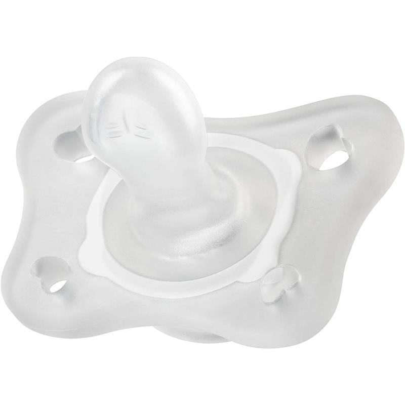 Chicco - 2 Pk Physioforma Silicone Mini Orthodontic Pacifier Clear, 0/2M Image 4