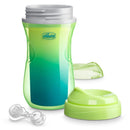 Chicco - 2Pk Insulated Rim Spout Trainer Sippy Cup 9Oz. Green/Teal Ombre Image 5