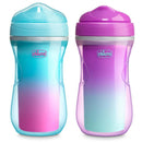 Chicco - 2Pk Insulated Rim Spout Trainer Sippy Cup 9Oz. Pink/Teal/Purple Ombre Image 1