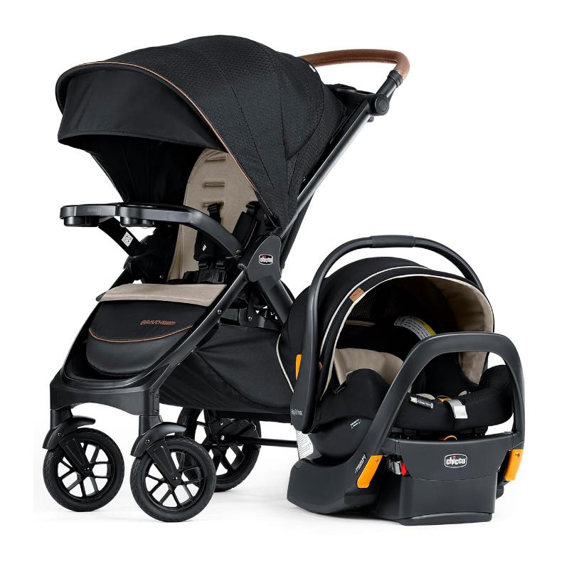 Chicco - Bravo Primo ClearTex Trio Travel System, Somerset/Black Image 1