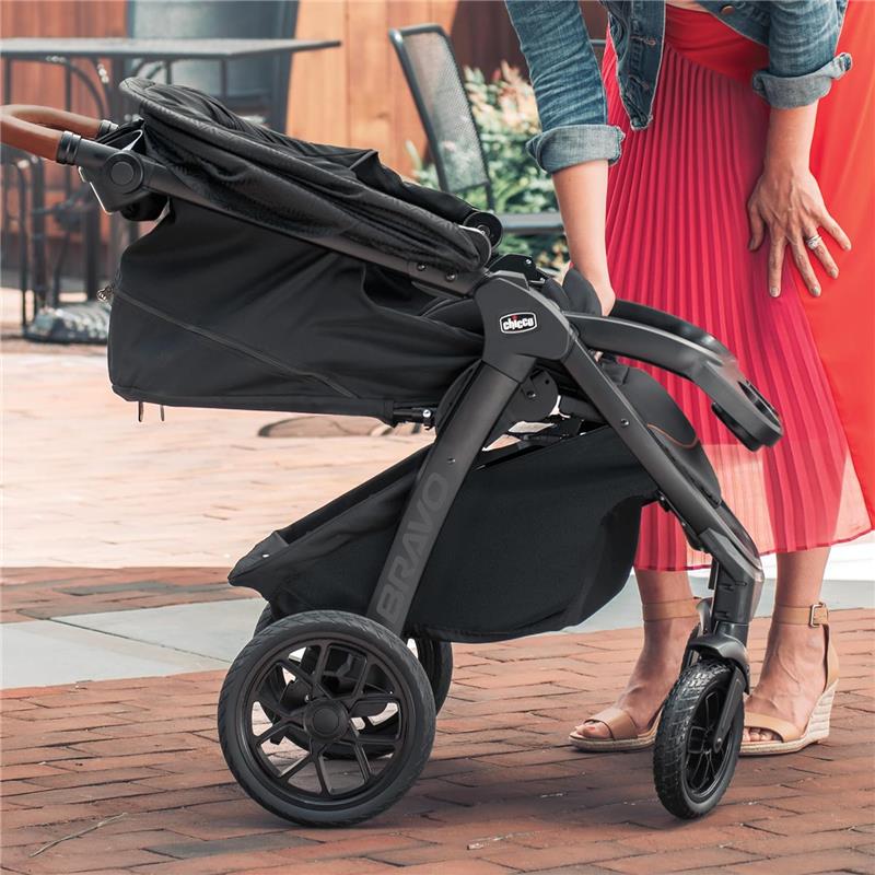 Chicco - Bravo Primo ClearTex Trio Travel System, Somerset/Black Image 6