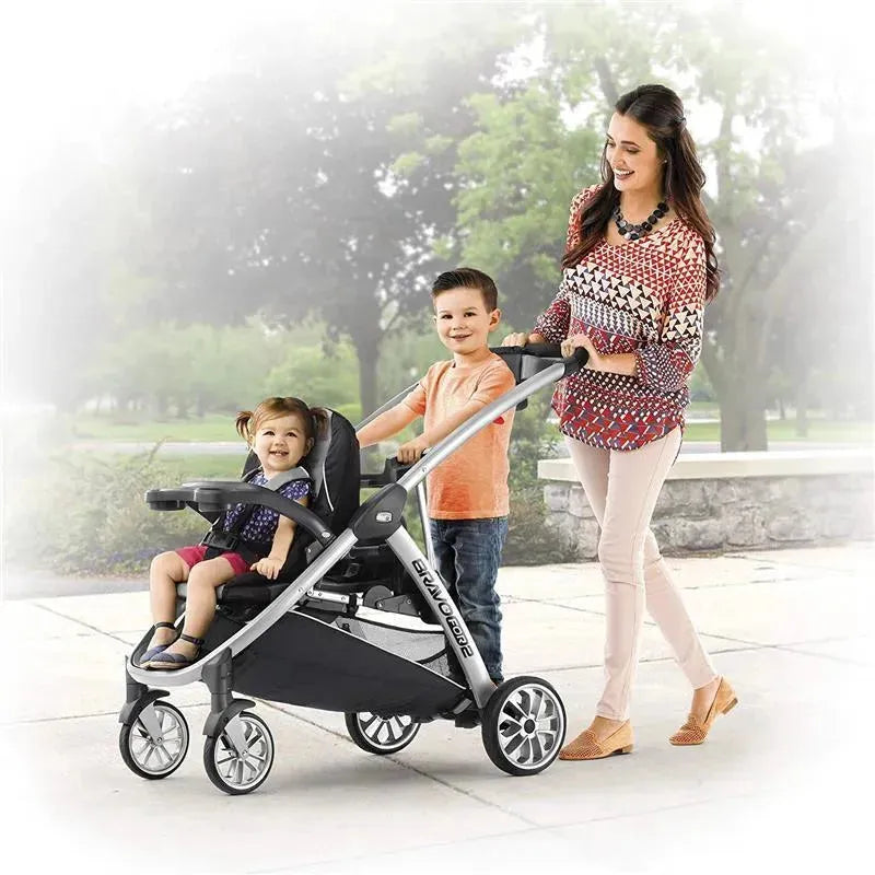 chicco cubes double stroller Chicco BravoFor2 Standing/Sitting Double Stroller, Iron