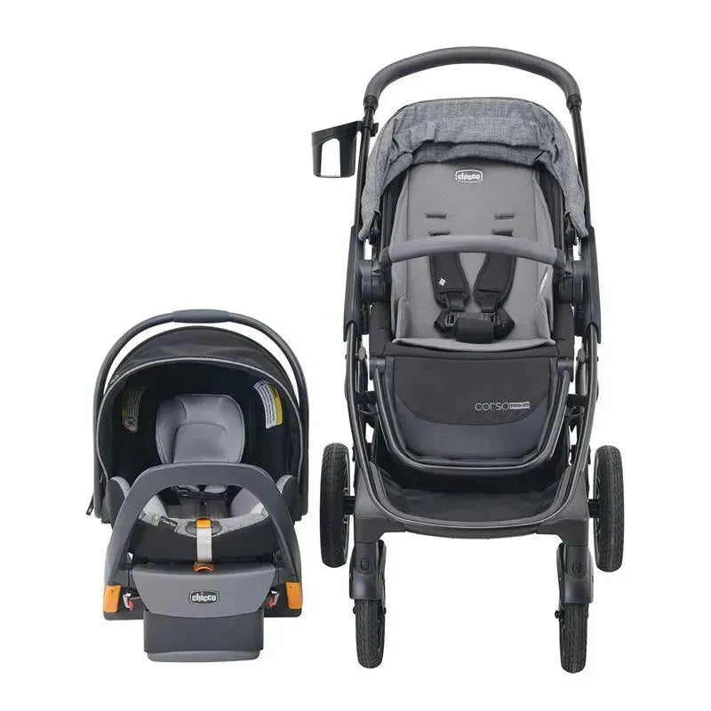 stroller and car seat chicco Chicco Corso Primo ClearTex Travel System Aspen