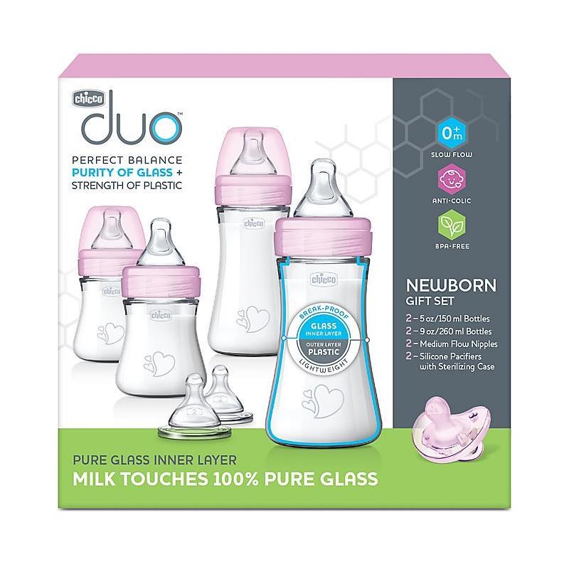 Chicco - Duo Newborn Baby Bottle Starter Gift Set, Pink Image 3