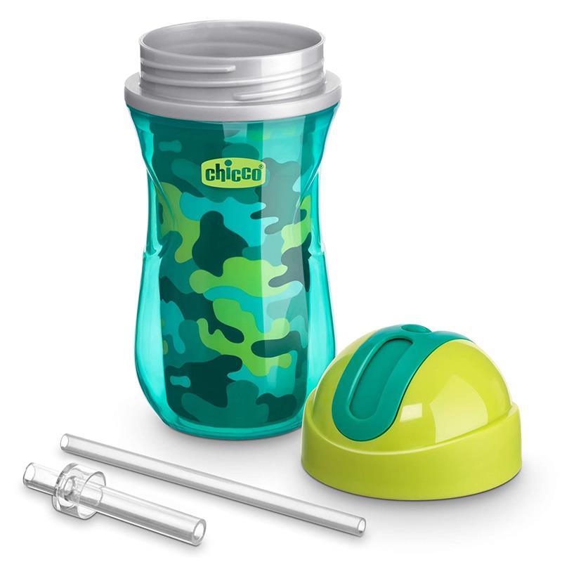 Chicco Semi-soft Spout Trainer Sippy Cup 7oz Blue/Green 6m+ (2pk) 