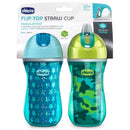 Chicco Feeding Flip Top Insulated Straw Cup 12+ Green/Teal Image 7