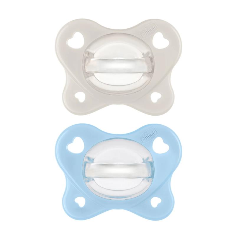 Chicco Feeding - Physioforma Dual Soft Pacifier Pearl/Sky 2-6M, 2Pk Image 1