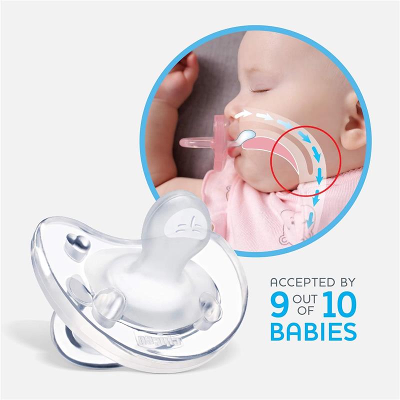 Chicco Feeding - Physioforma Mini Orthodontic Pacifier 2Pk, Clear  Image 5