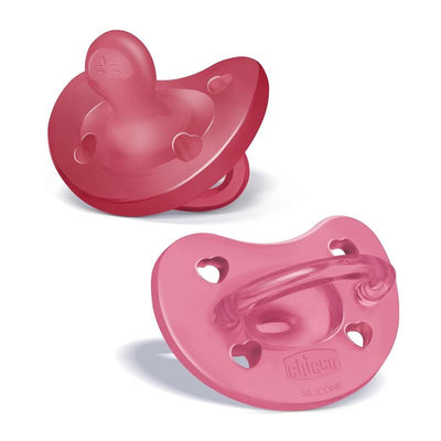 Chicco Feeding - Physioforma Orthodontic Silicone Pacifier Dark Pink 16-24M, 2Pk Image 1