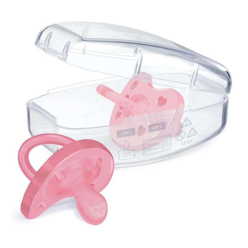 Chicco Feeding - Physioforma Orthodontic Silicone Pacifier Pink 6-16M, 2Pk Image 4