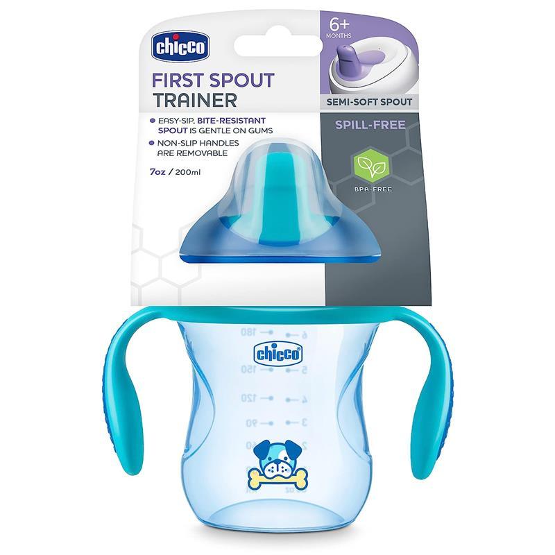 Chicco Feeding - Semi-Soft Spout Trainer Sippy Cup 6M+ | Blue Image 2