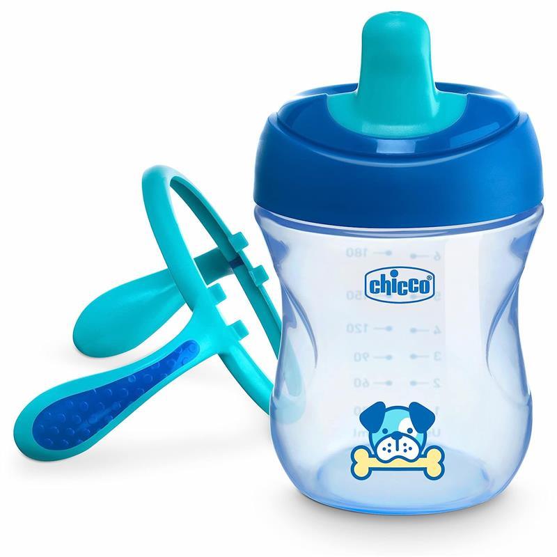 Chicco Feeding - Semi-Soft Spout Trainer Sippy Cup 6M+ | Blue Image 3