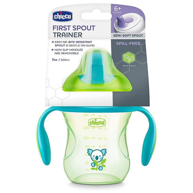 Chicco Feeding Semi-Soft Spout Trainer Sippy Cup 6M+ | Green Image 2