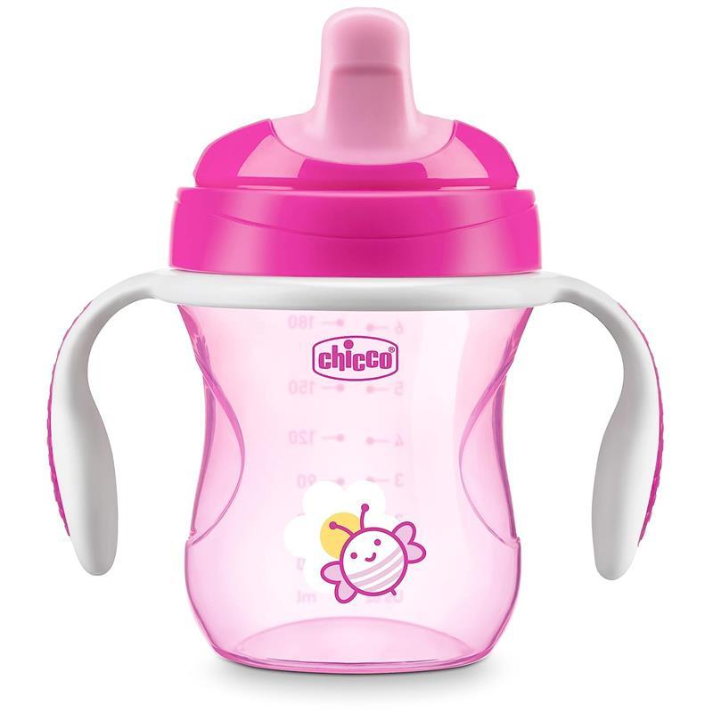 Chicco Feeding Semi-Soft Spout Trainer Sippy Cup 6M+ | Pink Image 1