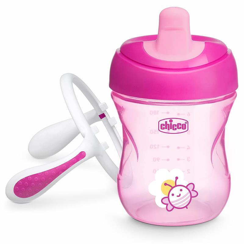 Chicco Feeding Semi-Soft Spout Trainer Sippy Cup 6M+ | Pink Image 3