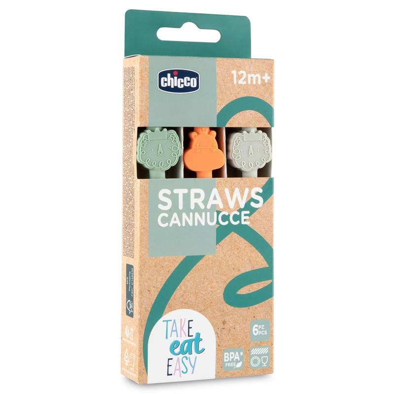 Chicco Feeding - Silicone Straws Variety Pack (6Pcs) Image 3